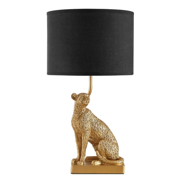 Home Decor Collection Black Leopard Brass Table Lamp