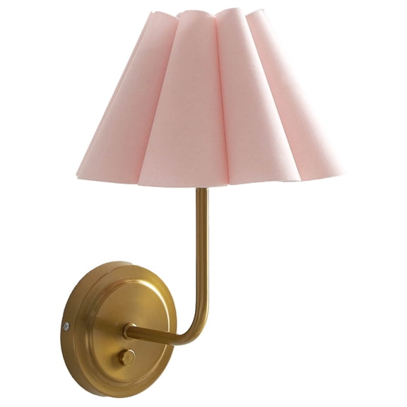Home Decor Collection Pink Velvet Pleated Wall Sconce