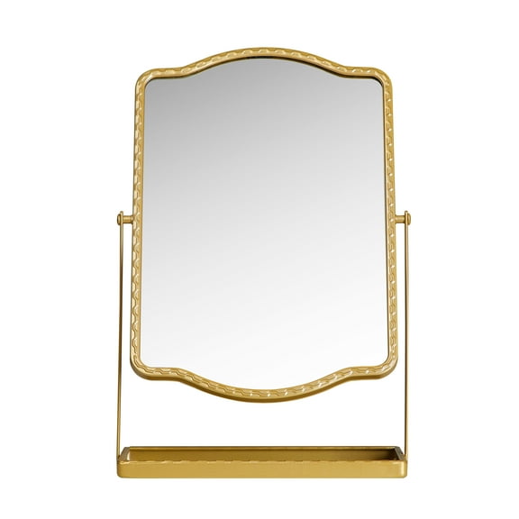 Home Decor Collection Stylehouse Gold Table Mirror with Storage