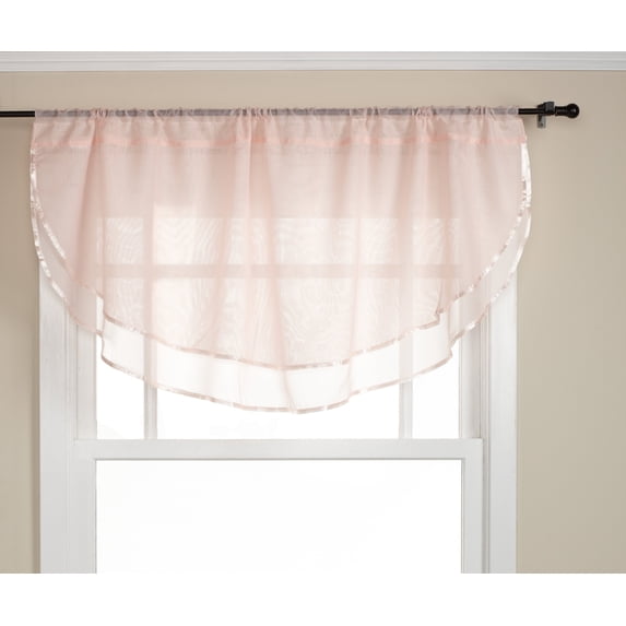 Stylemaster Elegance Sheer Voile, 60" X 24" | Ascot Valance, Pink