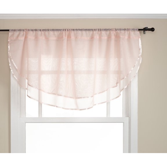 Stylemaster Elegance Sheer Voile, 60" X 24" | Ascot Valance, Pink