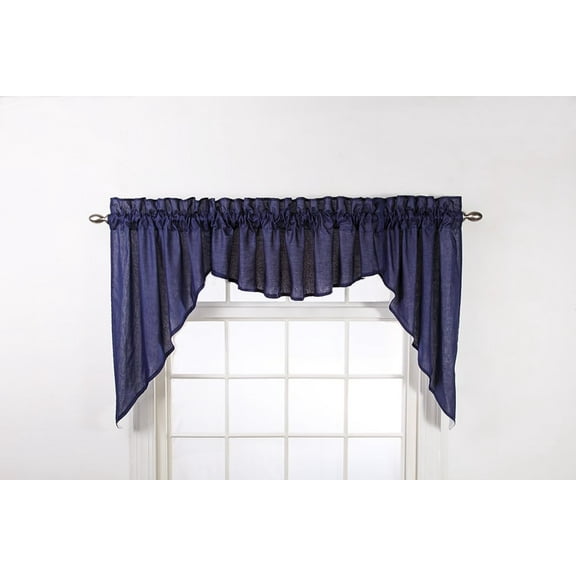 Stylemaster Renaissance Home Fashion Emery 3-Piece Lined Swag Set, 116-Inch by 45-Inch, Midnight