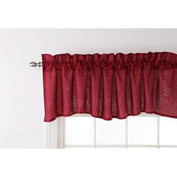 Stylemaster Renaissance Home Fashion Emery Lined Valance, 70-Inch by 20-Inch, Burgundy