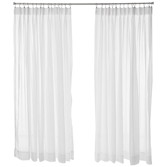 Stylemaster Splendor Pinch Pleated Drapes Pair, 2 of 60" by 84", White