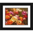 thumbnail image 1 of Styles, Emma 24x19 Black Ornate Wood Framed with Double Matting Museum Art Print Titled - Ranunculus Garden, 1 of 4