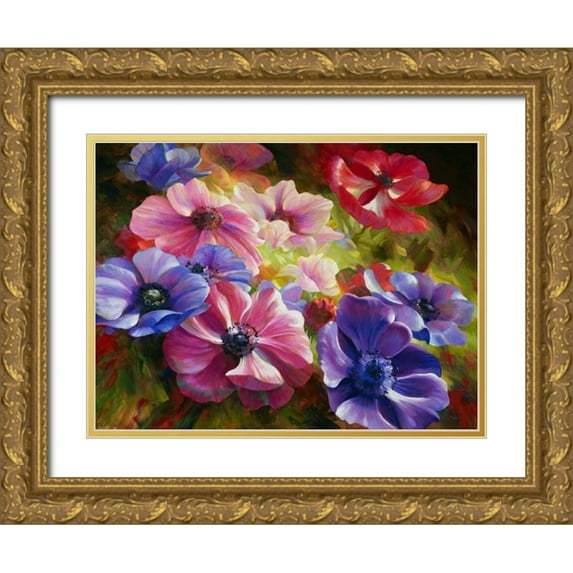 Styles, Emma 32x25 Gold Ornate Wood Framed with Double Matting Museum Art Print Titled - Precious Jewels