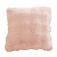 thumbnail image 1 of Styles Faux Fur Decorative Throw Pillow Cover 17" W X 17" L – Bunny Plush Fluffy Cushion Case for Couch, Bedroom, Living Room Décor, Soft Rabbit Fur Texture, Sofa Cushion Cover Pink, 1 of 5
