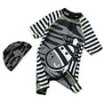 thumbnail image 1 of Styles I Love Baby Boy Kids Zebra Costume Swimsuit and Hat (12-18 Months) Gray, 1 of 6