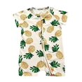 thumbnail image 1 of Styles I Love Baby Boys Stripes Pattern Pineapple Dinosaur Short Sleeve Zipper Cotton Romper Jumpsuit Outfit (Yellow - Pineapple, 90/12-18 Months), 1 of 2