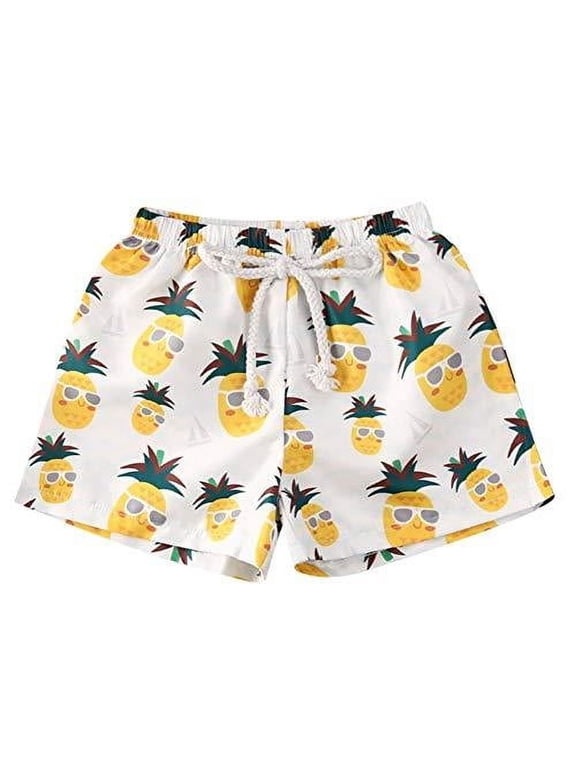 Styles I Love Baby Toddler Beach Pineapple Swim Shorts Bathing Suit Beach Pool Swimwear Little Boy Swim Trunks