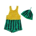 thumbnail image 1 of Styles I Love Baby Toddler Boy Watermelon One-Piece Swimsuit with Hat 2pcs Set Bathing Suit Beach Pool Swimwear (6/5-6 Years), 1 of 8