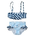 thumbnail image 1 of Styles I Love Baby Toddler Girl Lovely Alpaca Blue Swimsuit Bathing Beach Pool Party Bikini Swimwear (Bikini, 120/3-4 Years), 1 of 6