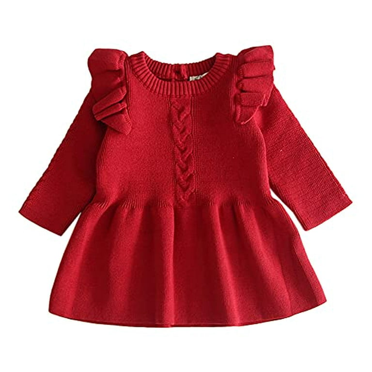 toddler red sweater dress