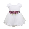 thumbnail image 1 of Styles I Love Infant Baby Girls Sleeveless Lace Flower Princess Tulle Dress Party Birthday Wedding Outfit, 4 Colors (White, 70/3-6 Months), 1 of 4