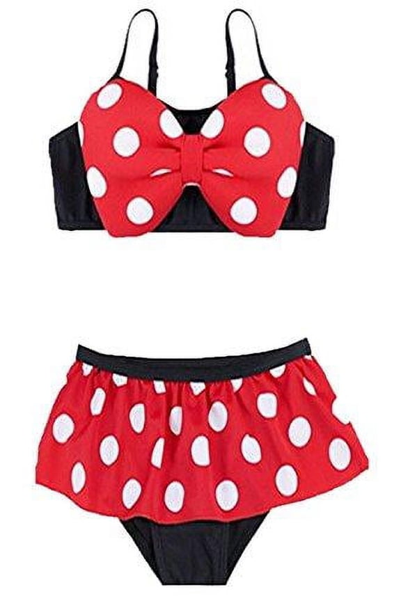 Styles I Love Lovely Infant Baby Girl Polka Dots Big Bow Bikini 2pcs Swimsuit Bathing Suit Beach Pool Swimwear