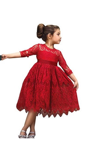strapless open back dress Girls' Red Tank Pocket Twirl Dress Size: 6-12M by Mila & Rose main image 1