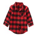 thumbnail image 1 of Styles I Love Toddler Kid Boy Buffalo Plaid Long Sleeve Button-down Cotton Shirt Holiday Christmas Outfit (130/5-6 Years), 1 of 4