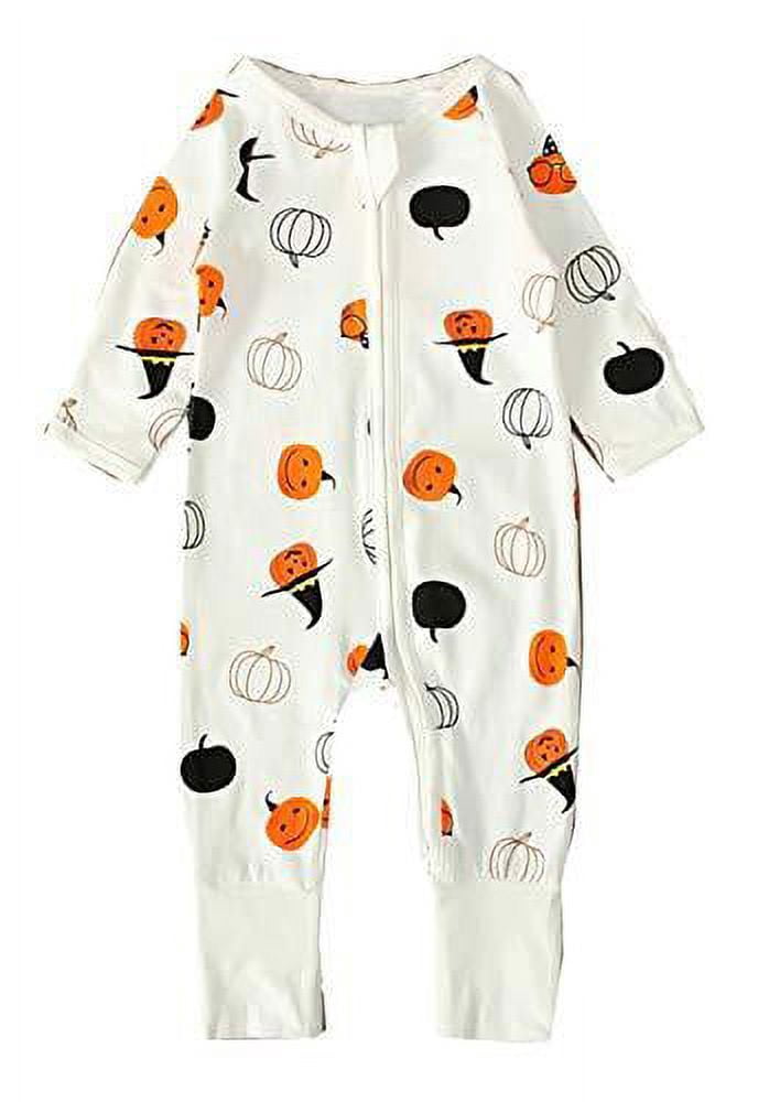 Baby Boy Halloween Costume - Witch Long Sleeve Onesie Romper, "Witches Be Crazy" Outfit