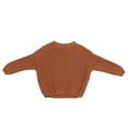 thumbnail image 1 of Styles I Love Unisex Baby Toddler Boys Girls Knitted Crewneck Long Sleeve Solid Pullover Sweater Autumn Winter Cozy Top (Brown, 12 Months), 1 of 7