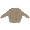 thumbnail image 1 of Styles I Love Unisex Baby Toddler Boys Girls Knitted Crewneck Long Sleeve Solid Pullover Sweater Autumn Winter Cozy Top (Khaki, 5T), 1 of 8