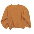 thumbnail image 1 of Styles I Love Unisex Baby Toddler Boys Girls Knitted Crewneck Long Sleeve Solid Pullover Sweater Autumn Winter Cozy Top (Mustard, 9 Months), 1 of 5