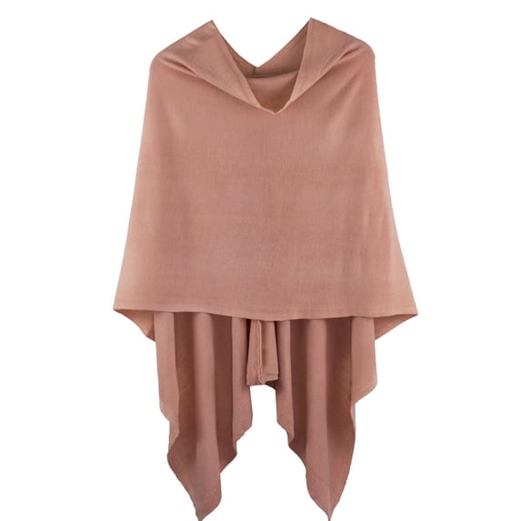 Styles I Love Women Ultra Soft Knit Poncho Sweater Pullover Cardigan Lightweight Wrap Topper for All Season (Pink)
