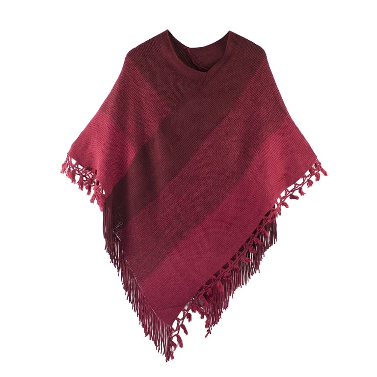 Maroon poncho sweater 2025