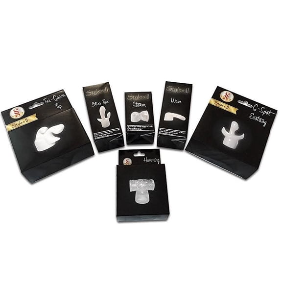 Styles II Personal Hand Held Massager Attachments (Set of 6 Attachments Only)