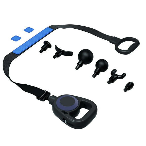 Styles II Total Body Massage Gun with Vibrating Belt + Heat Function to Relieve Tension, Sore Muscle Stiffness for Gym, Office, Home, Post-Workout Recovery.