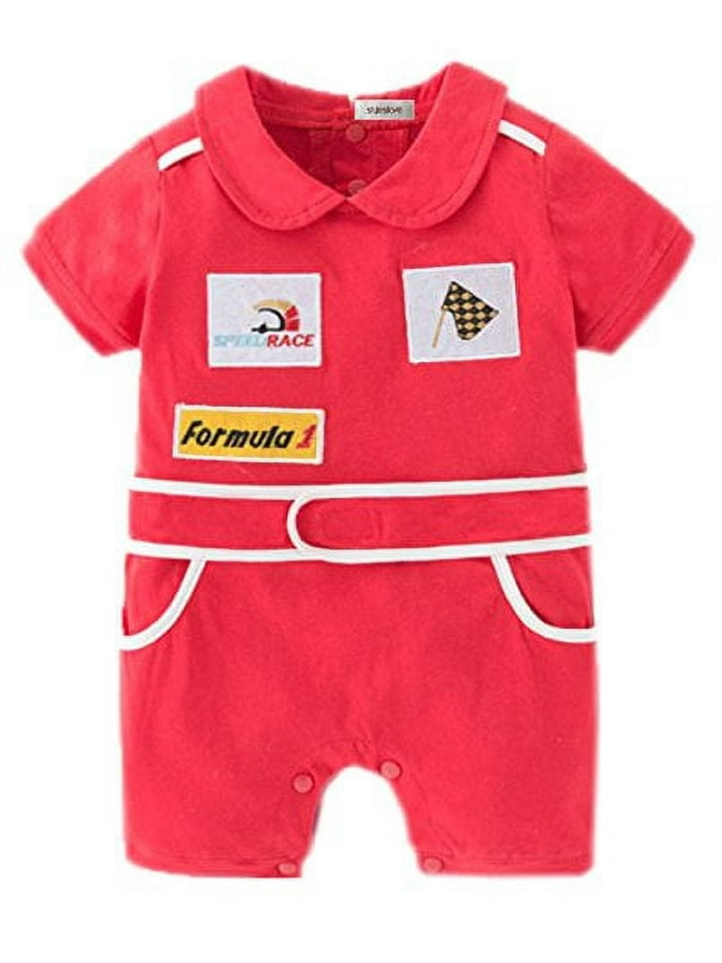 StylesILove Baby Boy Short Sleeves Chic Car Racer Costume Romper