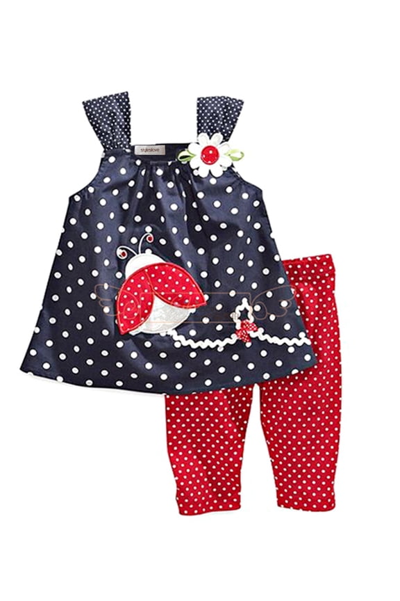 Baby Girls Sleeveless Tunic and Red Pants 2-pc (3-4 Years)