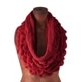 thumbnail image 1 of StylesILove Chic Oversized Ruffle Knitted Infinity Scarf (Red), 1 of 3