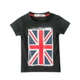 thumbnail image 1 of StylesILove Children American UK Flag Boy Tee Shirt (2-3 Years, UK Flag Black), 1 of 3