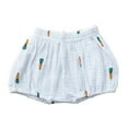 thumbnail image 1 of StylesILove Infant Baby Girl Carrot Crinkle Jersey Bubble Shorts Summer Cotton Bloomers (White, 100/1-2 Years), 1 of 3