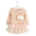 thumbnail image 1 of StylesILove Infant Baby Girl Knit Sweater with Gold Sequin Tutu Skirt (70/3-6 Months, Pink), 1 of 2