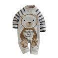 thumbnail image 1 of StylesILove Infant Toddler Long Sleeve Soft Cotton Unisex Baby Coverall Jumpsuit (80/6-12 Months, Bear Grey), 1 of 3
