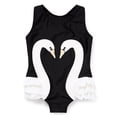 thumbnail image 1 of StylesILove Kid Girl One Piece Swan Print Ruffle Swimsuit Beachwear Bathing Suit (2T), 1 of 2