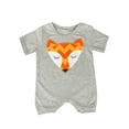 thumbnail image 1 of StylesILove Little Fox Unisex Baby Grey Romper (6-12 Months), 1 of 4