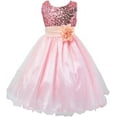 thumbnail image 1 of StylesILove Lovely Sequin Flower Girl Dress, 5 Colors (5-6 Years, Pink), 1 of 3