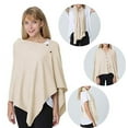 thumbnail image 1 of StylesILove Multi-Use Knit Nursing Shawl Poncho Adjustable Buttons for Breastfeeding Protection Nursing Cover Multi-Way Scarf, 1 of 12