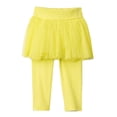 thumbnail image 1 of StylesILove Toddler Girl Soft Tutu Cotton Legging Pants (100/4T, Yellow), 1 of 2