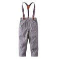 thumbnail image 1 of StylesILove Toddler Little Boy Classic Chino Pants with Suspenders (Grey Striped, 80/1-2 Years), 1 of 3