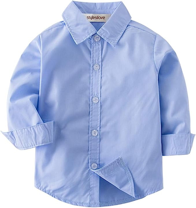 toddler light blue button down shirt