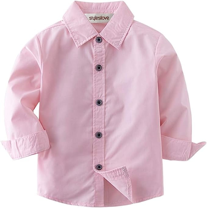 Double Shirt In Cotton Stuff For Baby Boy In Check Design Light Pink Color