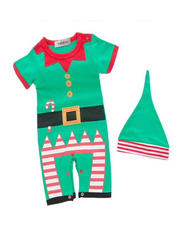 Unisex Baby Holiday Elf Short-Sleeved Costume Romper (18-24 Months)