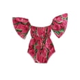thumbnail image 1 of StylesILove Watermelon Pattern Ruffle Sleeves Baby Girl Sunsuit Romper (80/6-12 Months), 1 of 1