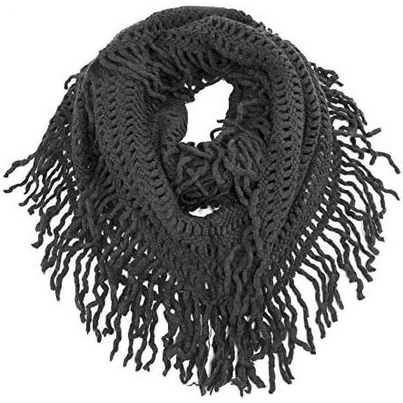 StylesILove Women Cozy Knit Tassel Infinity Loop Scarf - 5 Colors