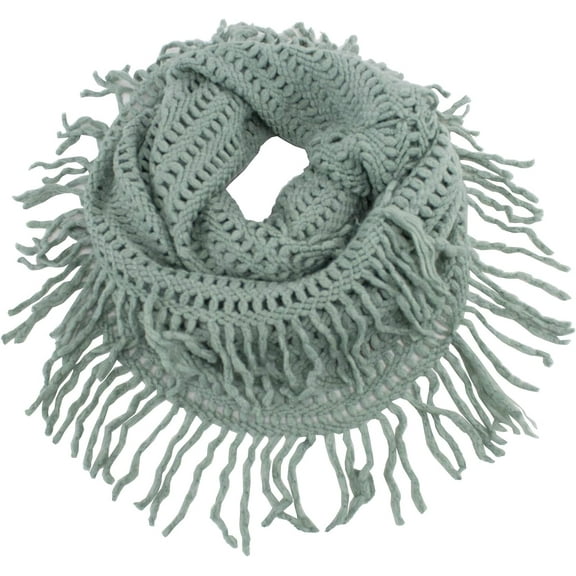 StylesILove Women Cozy Knit Tassel Infinity Loop Scarf - 5 Colors