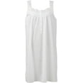thumbnail image 1 of StylesILove Women Embroidered Lace Square Neck Sleeveless Pure Cotton Nightgown White Night Dress Sleepwear (Large), 1 of 4