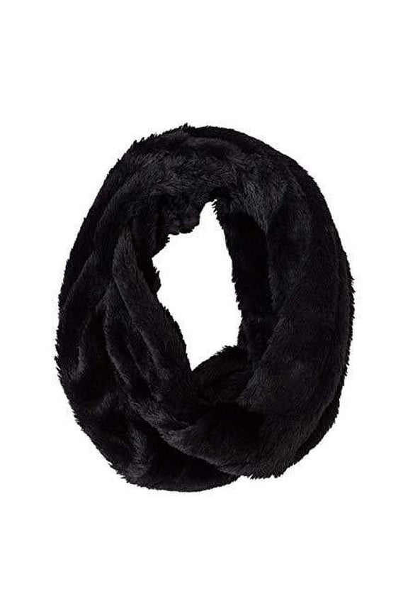 Women Soft and Warm Shaggy Faux Fur Twisted Tube Infinity Scarf